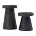 Birch Lane™ 2 Piece Stoneware Table Top Candlestick Set in Black | 6.5 H x 4.25 W x 4.25 D in | Wayfair BEE6984144264FE1928C3379AAD3A87C