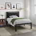 Lark Manor™ Artina Tufted Sleigh Bed Upholstered/Metal & Upholstered/Metal/Linen in Black | 39.4 H x 41.1 W x 76.8 D in | Wayfair