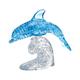 HCM Kinzel 59115 59115-Puzzle 3D Crystal Delfin blau 100 Teile