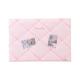 Personalisiertes Memoboard Vichy Stripes Rose (Farbe: Hellblau)