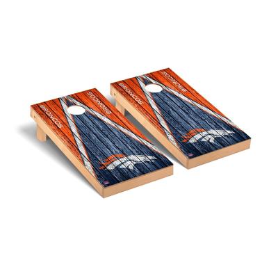 Denver Broncos NFL Football Triangle Cornhole Board Set