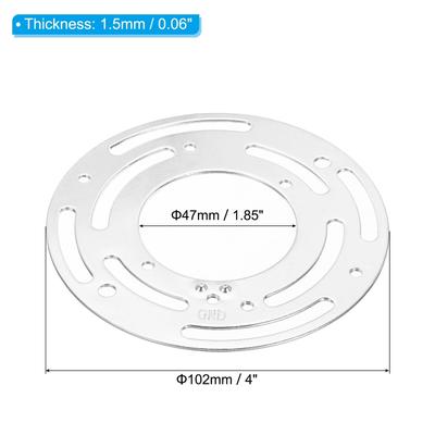 4pcs 4" OD Round Ceiling Light Plate Crossbar Mounting Bracket Lamp Fixture - Diameter 102mm / 4"