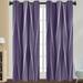 Innerwin Grommet Blackout Window Treatments Thermal Insulated Room Darkening Curtain Floral Printed Window Drapes for Bedroom Living Room Purple 108*160CM