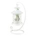 Xinqinghao Hanging Candles Holder Retro Iron Candlestick Lantern Home Party Decor White