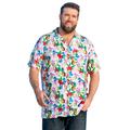 Men's Big & Tall KS Island Printed Rayon Short-Sleeve Shirt by KS Island in Pineapple Floral (Size 6XL)