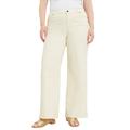 Plus Size Women's Curvie Fit Wide-Leg Jeans by June+Vie in Ivory (Size 18 W)