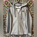 Adidas Sweaters | Adidas Essentials Fleece 3-Stripes Full-Zip Hoodie | Color: Gray | Size: S