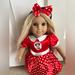 Disney Toys | Disney Minnie Mouse 18 Inch Doll Dress And Headband (Doll Not Included) | Color: Red/White | Size: 18 Inches