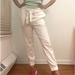 Zara Pants & Jumpsuits | Brand New Zara High Waisted Tie-Top White Cotton Waist Pants | Color: White | Size: S