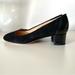 J. Crew Shoes | J Crew Black Suede Pumps With Stamped Croc Heel 7.5 | Color: Black | Size: 7.5