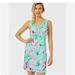 Lilly Pulitzer Dresses | Lilly Pulitzer Veya Stretch Shift Dress Aqua Al Fresco | Color: Blue/Pink | Size: 10