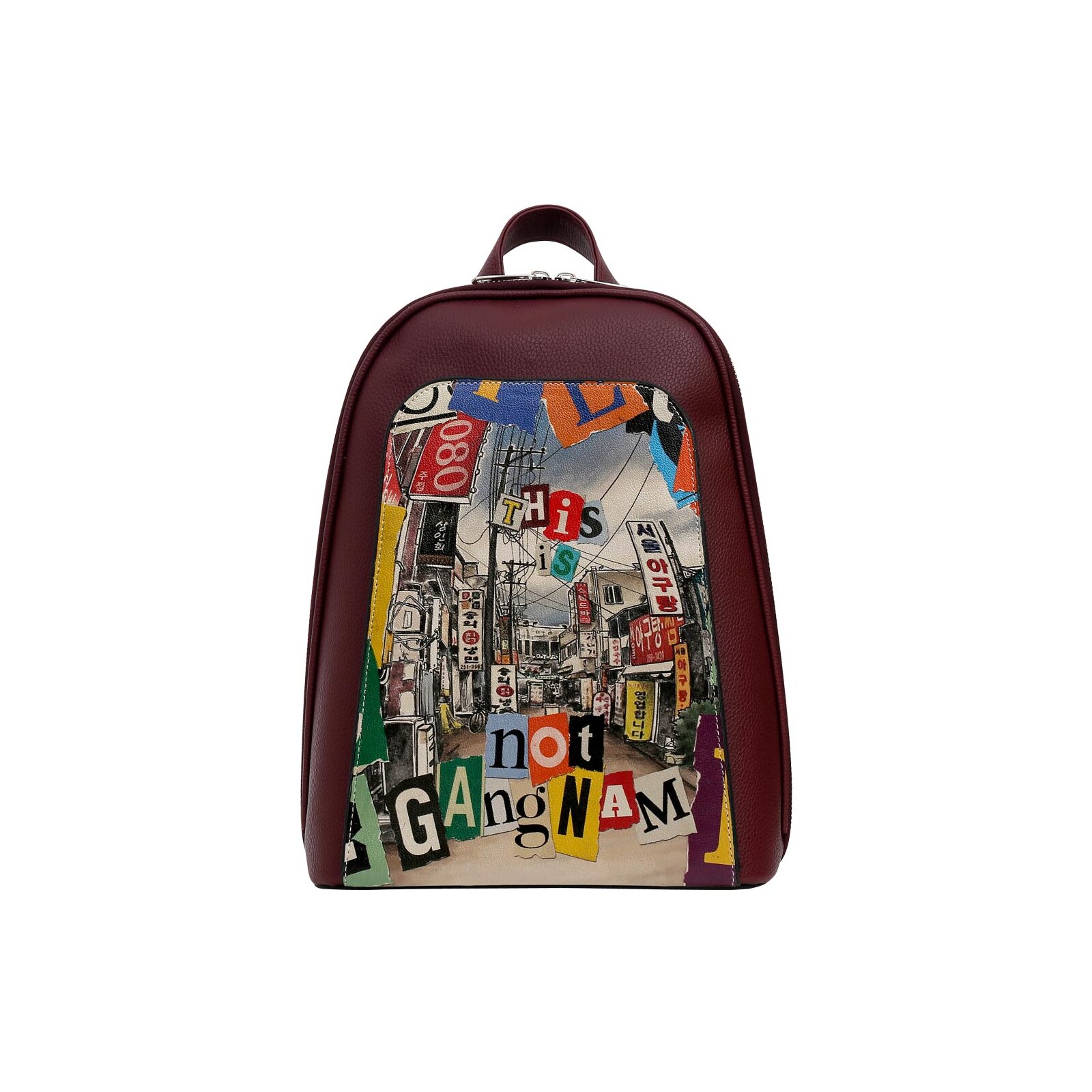 Tagesrucksack DOGO "Tidy Bag Rucksack Not Gangnam Damen Backpack", rot, Lederimitat, Rucksäcke Image