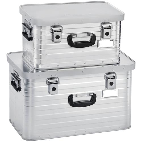 „Transportbehälter ENDERS „“Toronto““ Transportboxen silberfarben (silber) Aufbewahrung Ordnung 29L = 3kg; 63L 4,2kg“
