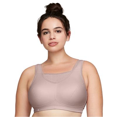 Glamorise No-Bounce Camisole Elite Sports Bra (Size 50-H) Rose/Tan, Polyester