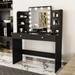 Latitude Run® Vanity Wood in Black | 53.74 H x 42.52 W x 15.35 D in | Wayfair 6282DBAAF98E411B8B4B2BB55184ACC0