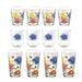 Lablanc Red Barrel Studio® Mid-Summer Floral Drinkware Set, 12 Pc Set Plastic in Blue/Red/Yellow | 6.3 H x 3.7 W in | Wayfair