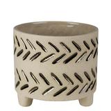 Gracie Oaks Tanzima Ceramic Cachepot Ceramic in Black/Brown | 4.75 H x 4 W x 4 D in | Wayfair C38B9EC44DA4417FAA8F82134EBF35B6