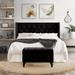 House of Hampton® Wingback Upholstered Bed w/ Storage Bench In Velvet Upholstered in Black | 49.8 H x 60.04 W x 77.95 D in | Wayfair