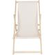 Melko chaise de plage pliante chaise de jardin en bois chaise longue relax chaise de balcon beige