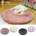 Mairbeon Dog & Cat Cushion Bed Warming Cozy Soft Round Bed Calming Fluffy Faux Fur Plush Animal Cushion for Small Medium Dogs and Cats Indoor Outdoor 15.7 Light Grey