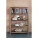 Reclaimed Wood Cabinet with 4 Glass Doors and 3 Shelves - 50.0"L x 15.5"W x 72.0"H