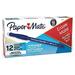 Paper Mate Erasermate Stick Medium Tip Ballpoint Pens 12 Blue Ink Pens (3910158)