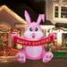 WQJNWEQ Christmas Decorations Easter inflatable Standing Bunny inflatable Model Glowing Holiday Decoration