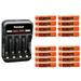 Kastar 16-Pack Battery and CMH4 Smart USB Charger Compatible with Panasonic KX-TG8163AL KX-TG8231 KX-TG8231B KX-TG8232 KX-TG8232B KX-TG833SK KX-TG9321 KX-TG9321T KX-TG9322 KX-TG9331 KX-TG9331T