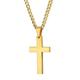 Vintage Cross Pendant Necklace Stainless Steel Necklace Black Chain Pendant Necklace Men Women Necklace (size: 60 Cm Color: Black) V3F9