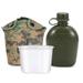 Meterk 3 Piece Canteen Kit with Aluminum Cup and Cover for Outdoor Camping Hiking Backpacking Survival