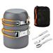 RABBITH Outdoor Camping Cookware Mess Bag Foldable Utensil Set Cookset Pot Pan Bowls