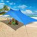 2-3 Person Beach Tent Sun Shade Shelte Canopy Large Outdoor Shade UPF 50+ Blue