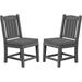 WILLIAMSPACE Patio Dining Chairs Set of 2 All Weather Outdoor Armless Chair with Cushions for Backyard Garden Deck Balcony Dining Room