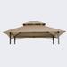 CoSoTower 8x5Ft Grill Gazebo Replacement Canopy Double Tiered BBQ Tent Roof Top Cover Beige