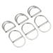 Double D Ring Buckles 6pcs 45mm(1.77 ) Metal Adjustable D Rings Silver Tone