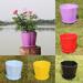 Naierhg Flower Pot Pumpkin Shape Imitation Porcelain Plastic Flower Pot for Home Purple