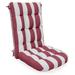 SERWALL Outdoor Rocking Chair Cushion Red&White Stripe