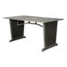 Patio Festival Thermal Transfer Metal Outdoor Dining Table in Gray & Brown