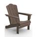 Adirondack Chair Outdoor Folding Plastic Recycled Adirondack Chair Brown