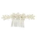 Bridesmaids Gold Silver Hair Comb Sweet Pearls & Crystals Hair Accessories for Female Daily Headdress Jewelries Silver