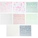 8 Sheets Self Adhesive Pearl Stickers Colorful Flat Back Pearls Sticker for Face Nail Art