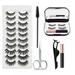 6D Magnetic Eyelashes and Eyeliner Set- 1 Tubes of Magnetic Eyeliner & 12 Pairs Magnetic Eyelashes Kit-With Natural Look & Reusable False lashes