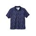 Men's Big & Tall Shrink-Less™ Piqué Polo Shirt by KingSize in Stars (Size 6XL)