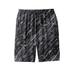 Men's Big & Tall Lightweight Extra Long Jersey Shorts by KingSize in Rigid Camo (Size 4XL)