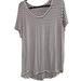American Eagle Outfitters Tops | American Eagle Soft & Sexy Shirt Striped V-Neck Short Sleeve Loose Fit Top | Color: Black/White | Size: L