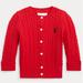 Ralph Lauren Shirts & Tops | Bnwt Ralph Lauren Red Cardigan Sweater Sz 3 Months | Color: Red | Size: 0-3mb