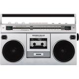 Restored ION Audio Boombox Deluxe Stereo with Bluetooth AM/FM Radio Cassette Dual Speakers Full-Range Bass & Mic (Refurbished)