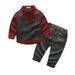 ZHAGHMIN Boys 4T Long Sleeve Shirts Toddler Boys Long Sleeve T Shirt Tops Vest Coat Pants Child Kids Gentleman Outfits Baby Twin Clothes Boys 5T Sweatsuit Boy Fall Outfits For Boys 4T Baby Boy Going