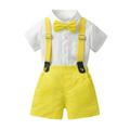 ZHAGHMIN Baby Outfits For Boys Toddler Boys Short Sleeve Solid T Shirt Tops Shorts Child Kids Gentleman Outfits Baby Boy Clothe Set 5T Sweatsuit Boy Home For Boys 2T Boys Clothes Summer Toddler Boy