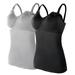 Womens Nursed Tank Tops Built In Bra Top For Breastfeeding Maternity Camisole Brasieres 2PC With 4PC Pads